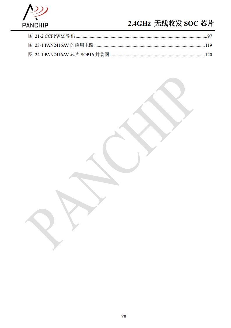 单片无线收发芯片PAN2416图片