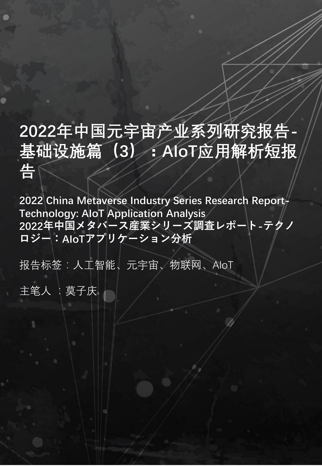 2022年中国元宇宙产业系列研究报告-基础设施篇：AIOT应用解析短报告图片