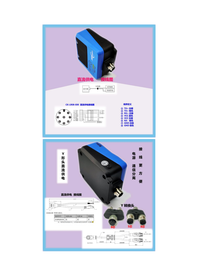 Modbus TCP工业以太网RFID传感设备读写头CK-LR08-E00图片