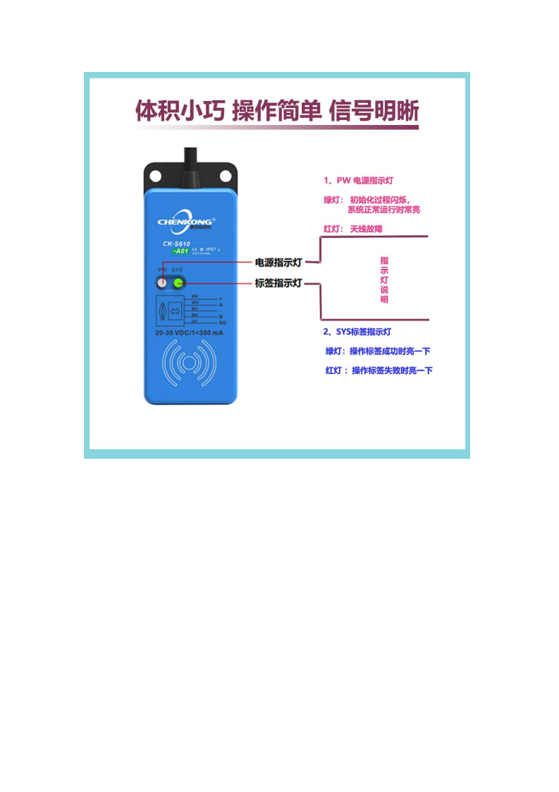 RFID半导体花篮HDX半双工阅读器CK-S610-A01图片
