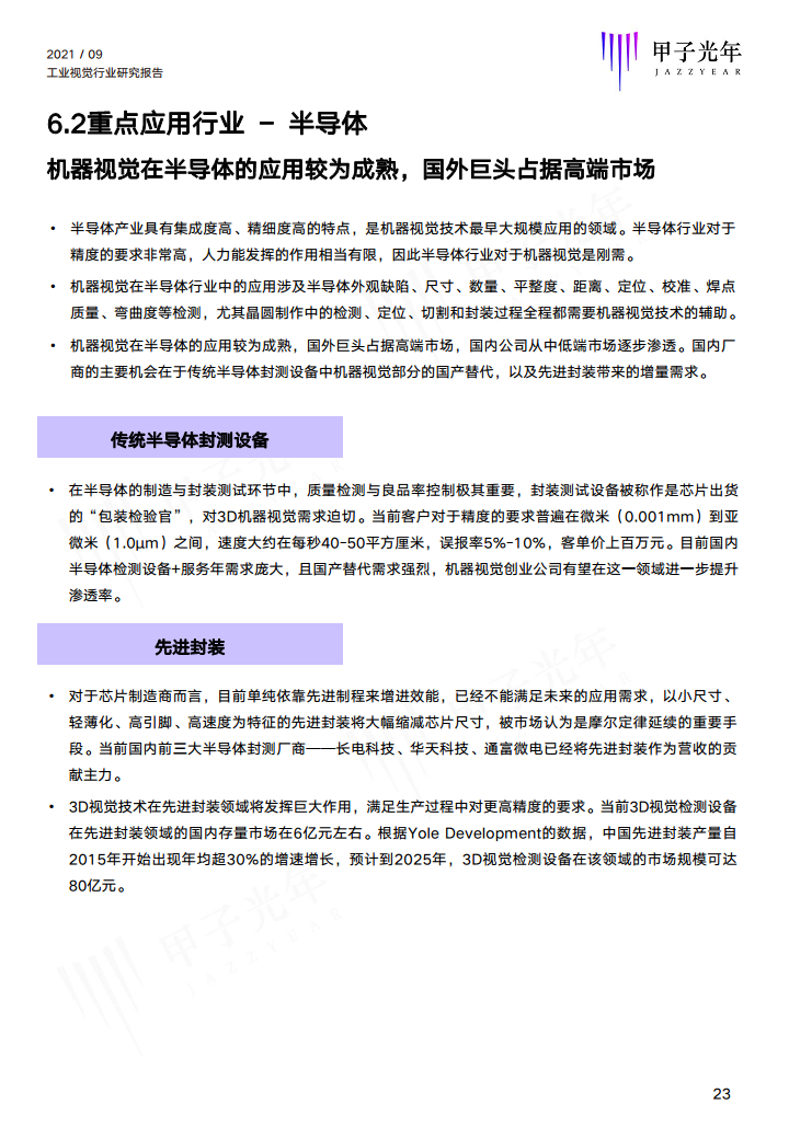 2021中国工业视觉行业研究报告图片