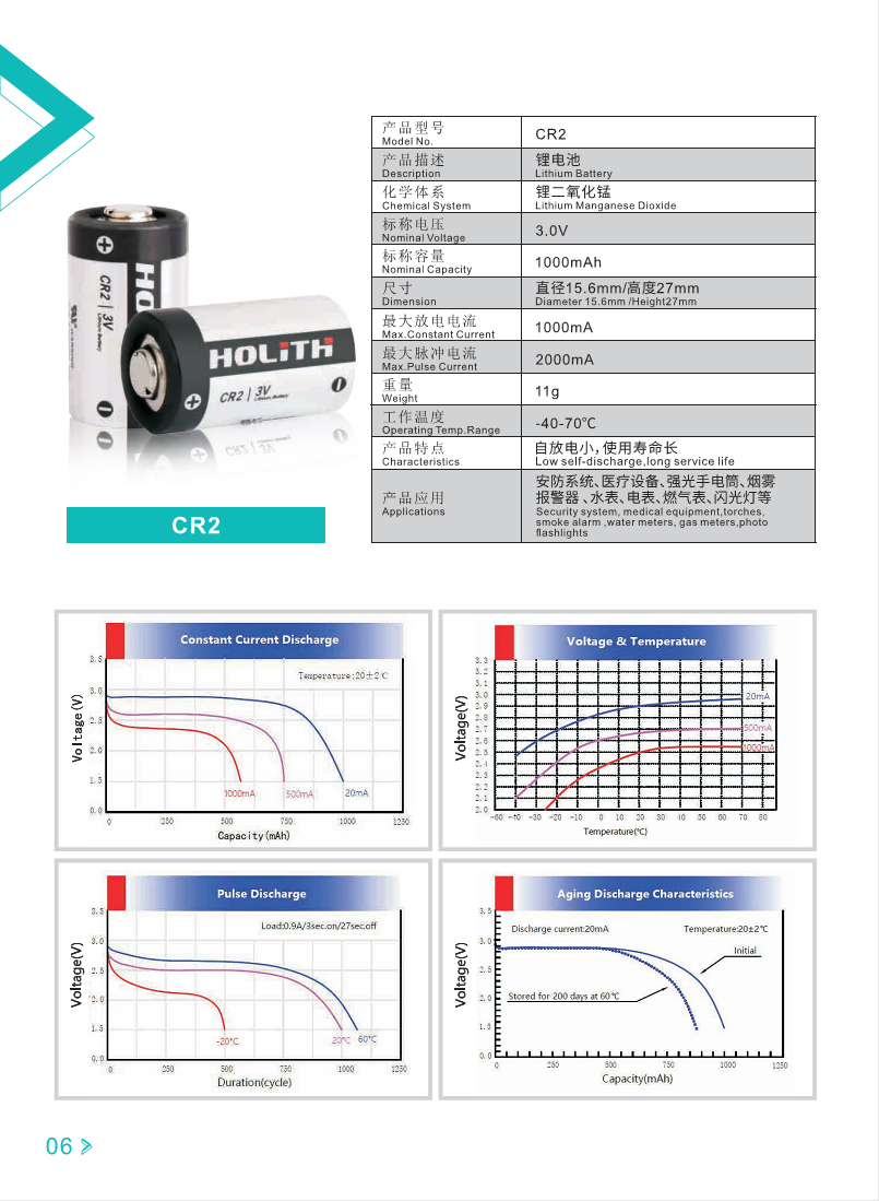 锂-二氧化锰电池CR2图片
