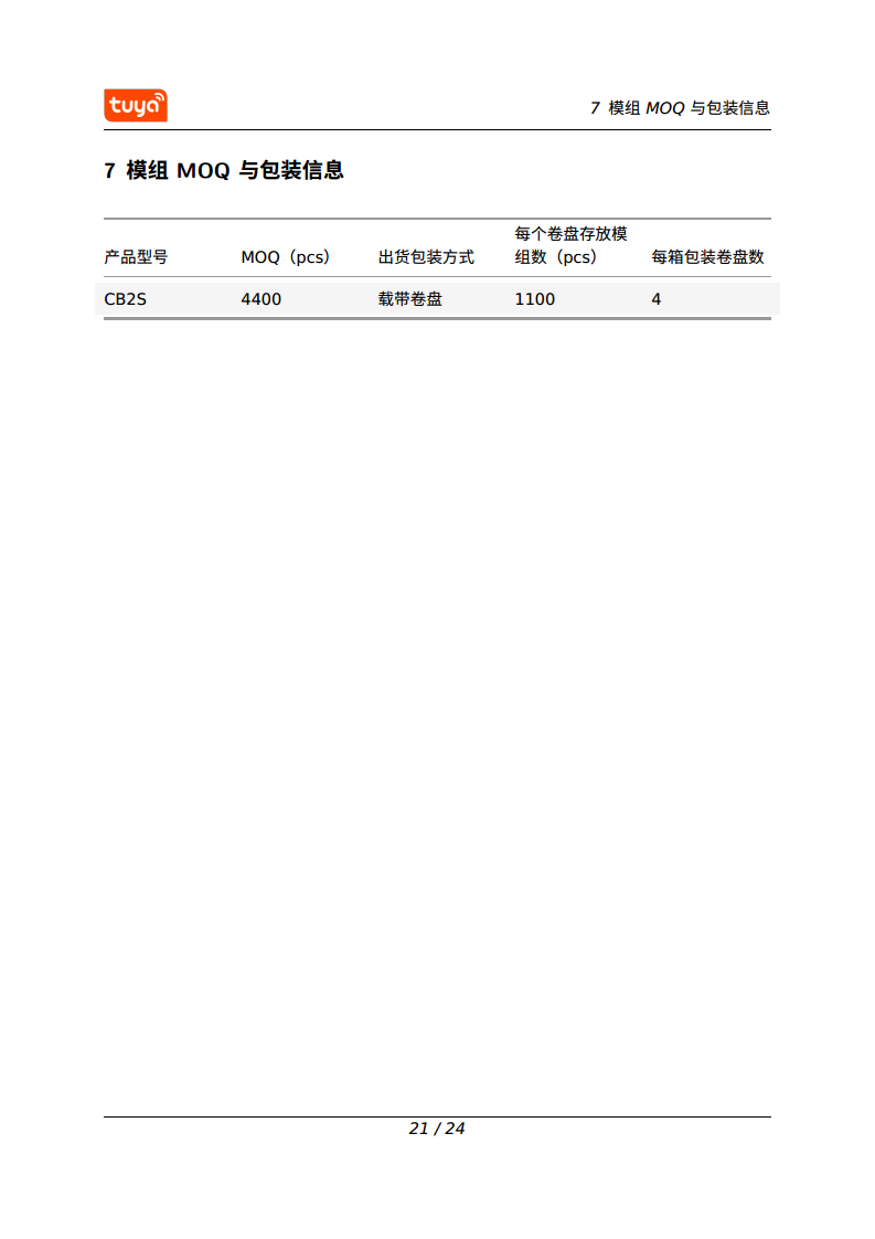 涂鸦智能 CB2S WiFi & Bluetooth 模组图片