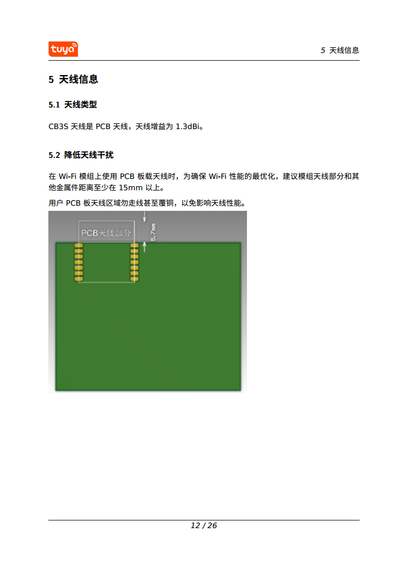 涂鸦智能 CB3S Wi-Fi & Bluetooth 模组图片