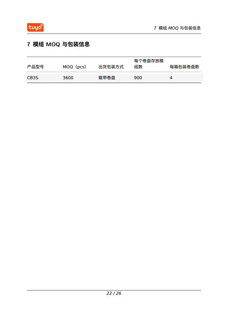 涂鸦智能 CB3S Wi-Fi & Bluetooth 模组图片