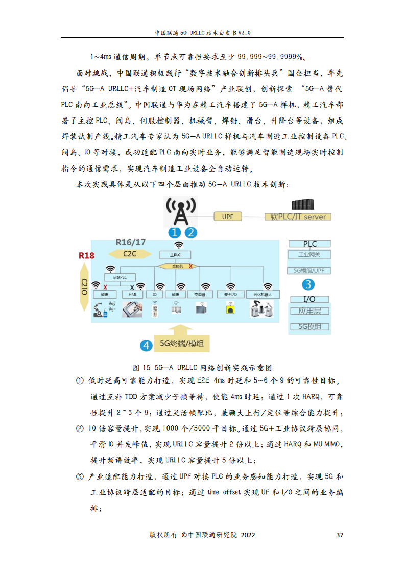 中国联通5G URLLC 技术白皮书图片