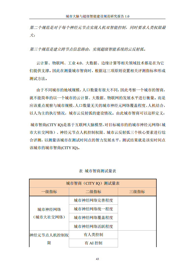 城市大脑与超级智能建设规范研究报告1.0（2020）图片