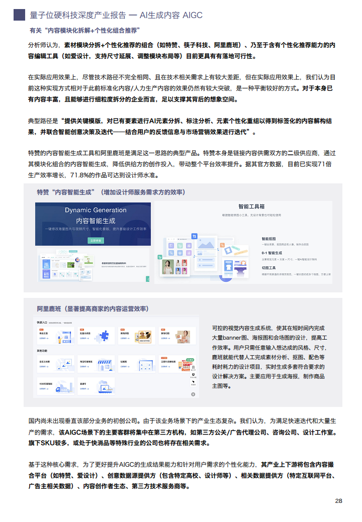 AIGC/AI生成内容产业展望报告图片