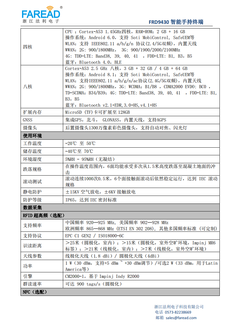FRD9430智能手持终端资产管理、服装盘点、车辆管理、高速收费、仓储管理图片