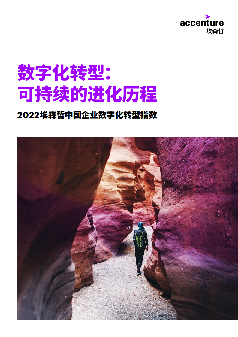 2022埃森哲中国企业数字化转型指数：数字化转型：可持续的进化历程图片