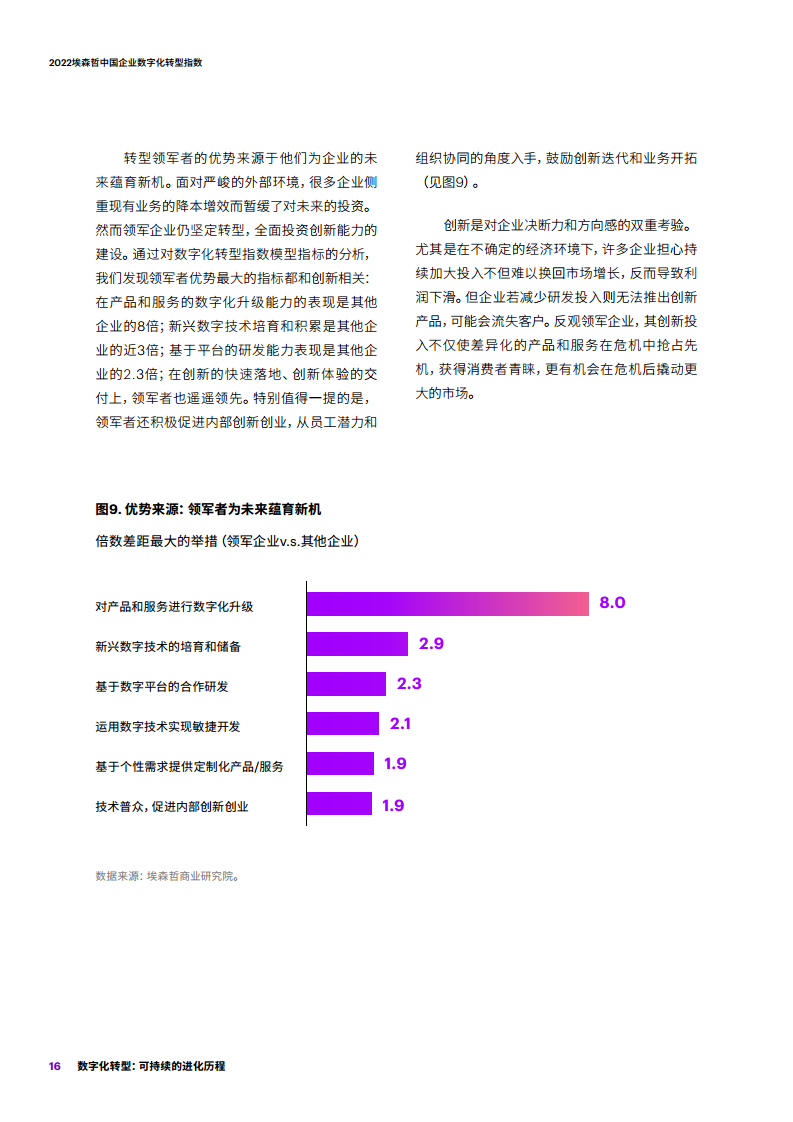 2022埃森哲中国企业数字化转型指数：数字化转型：可持续的进化历程图片
