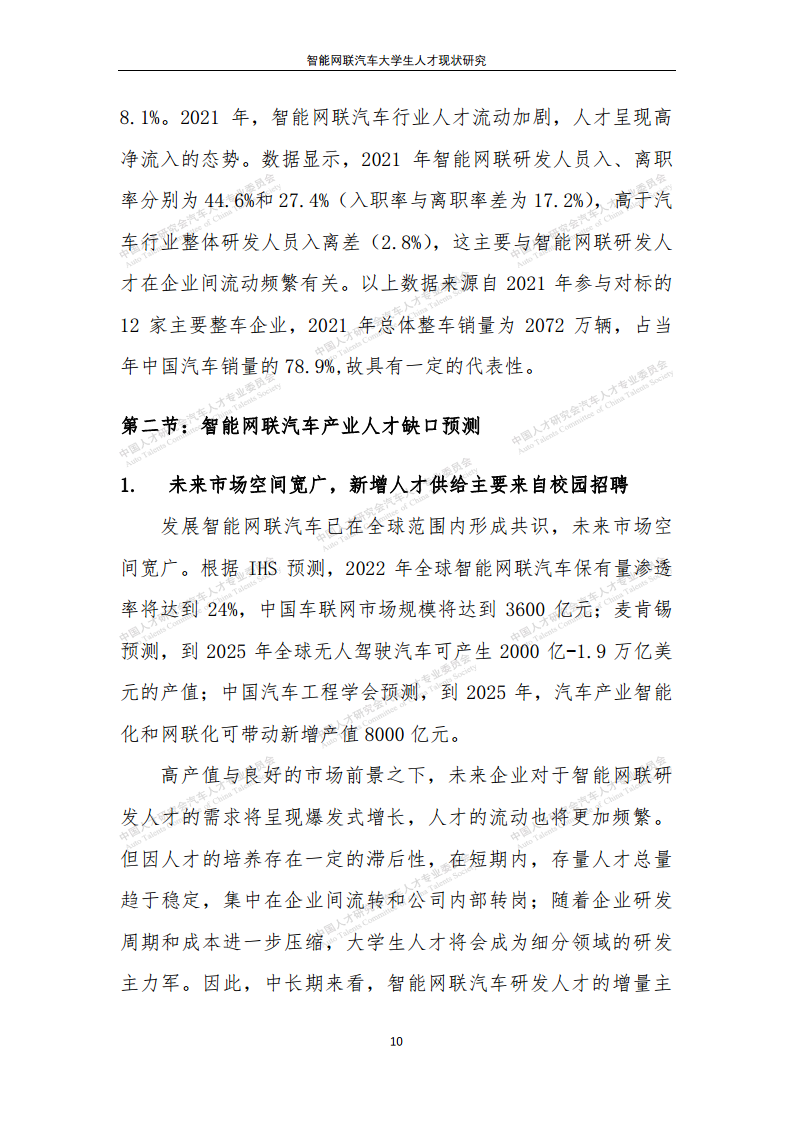 智能网联汽车大学生人才现状研究图片