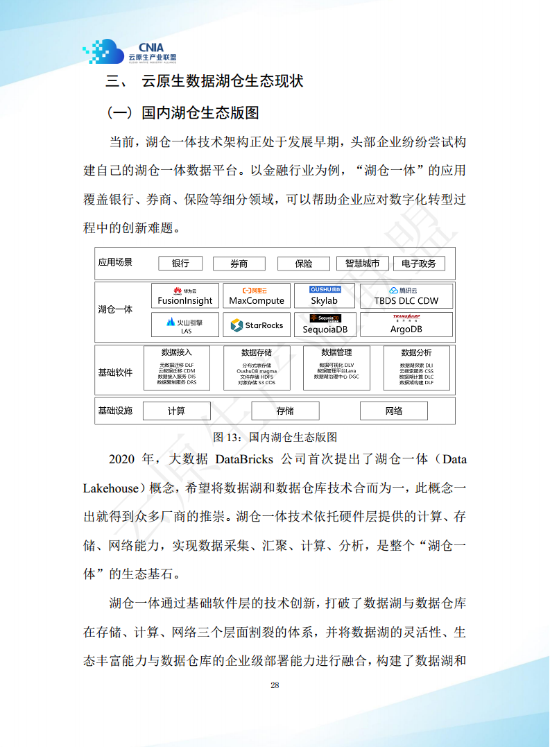 云原生湖仓一体白皮书（2022年）图片