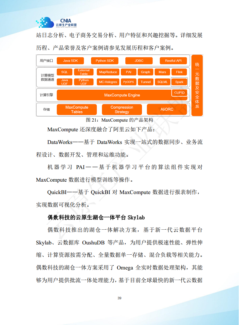 云原生湖仓一体白皮书（2022年）图片