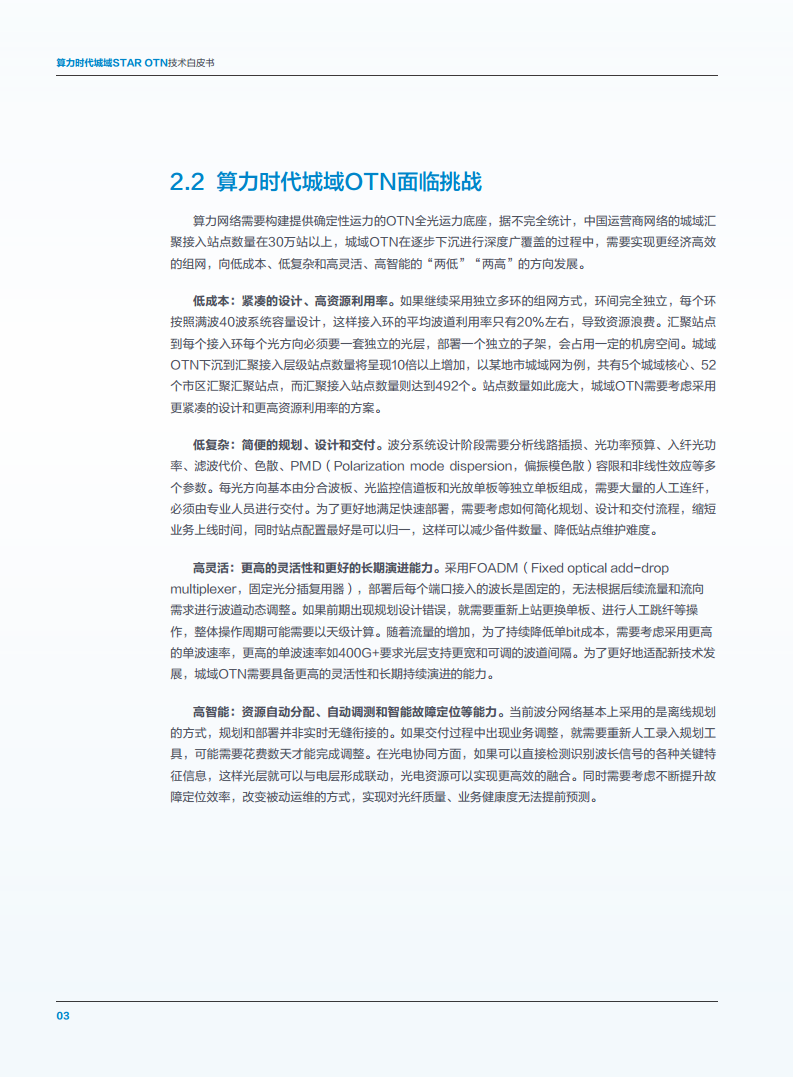 算力时代城域STAR OTN技术白皮书图片