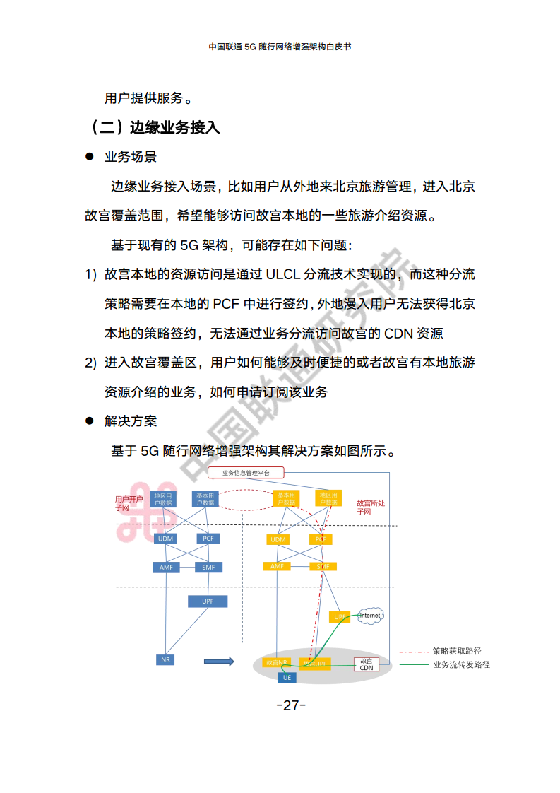 中国联通5G随行网络增强架构白皮书图片