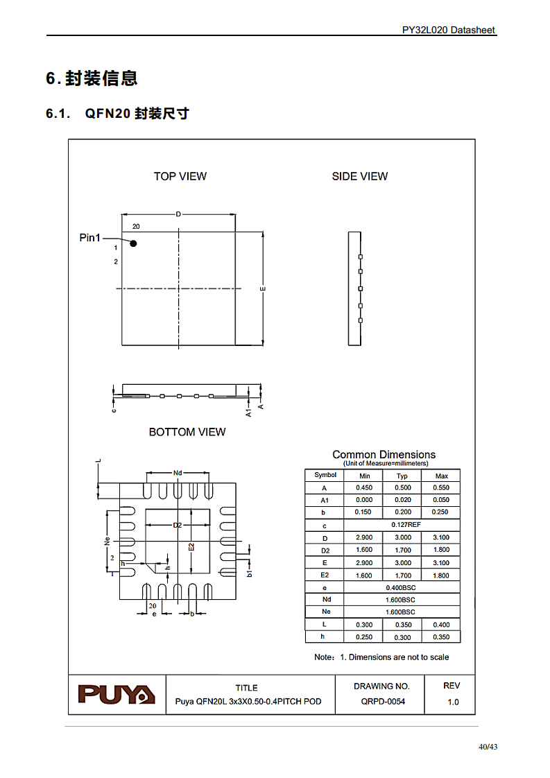 PY32L020 系列 32 位ARM® Cortex®-M0+ 单片机图片