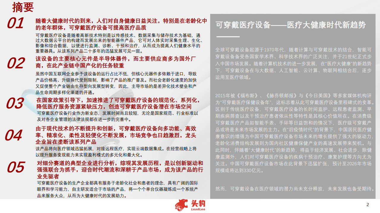 2023年中国可穿戴医疗设备行业概览图片