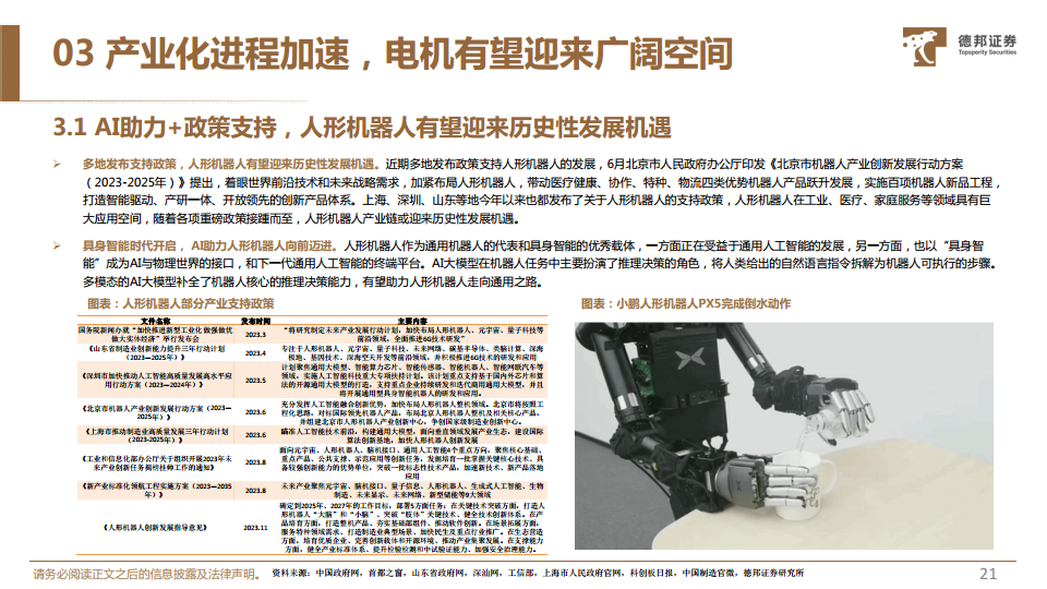 人形机器人深度系列报告：机器人运动的“心脏”，电机有望迎来广阔空间图片