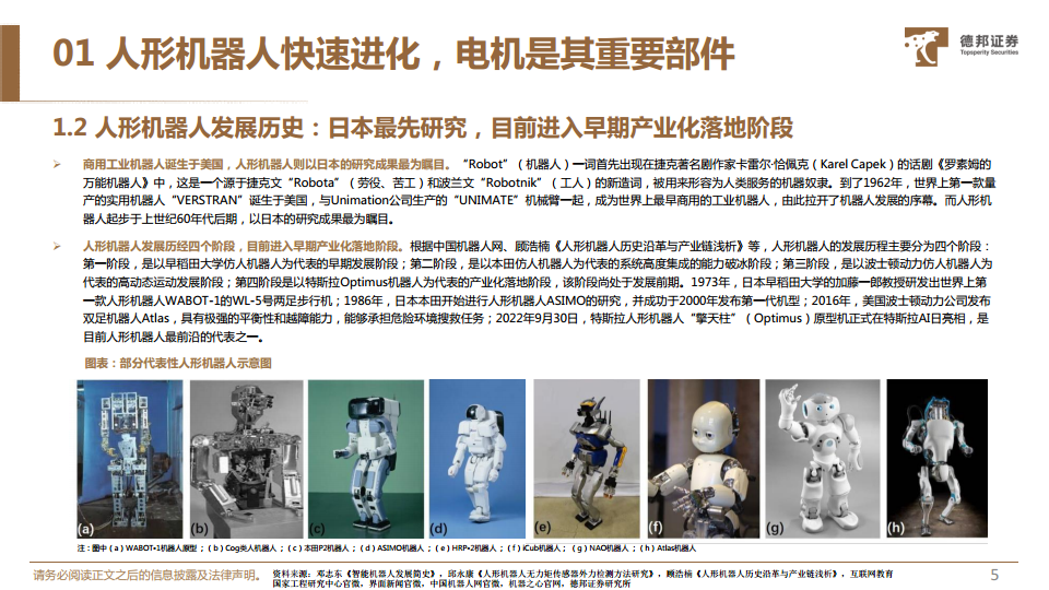 人形机器人深度系列报告：机器人运动的“心脏”，电机有望迎来广阔空间图片