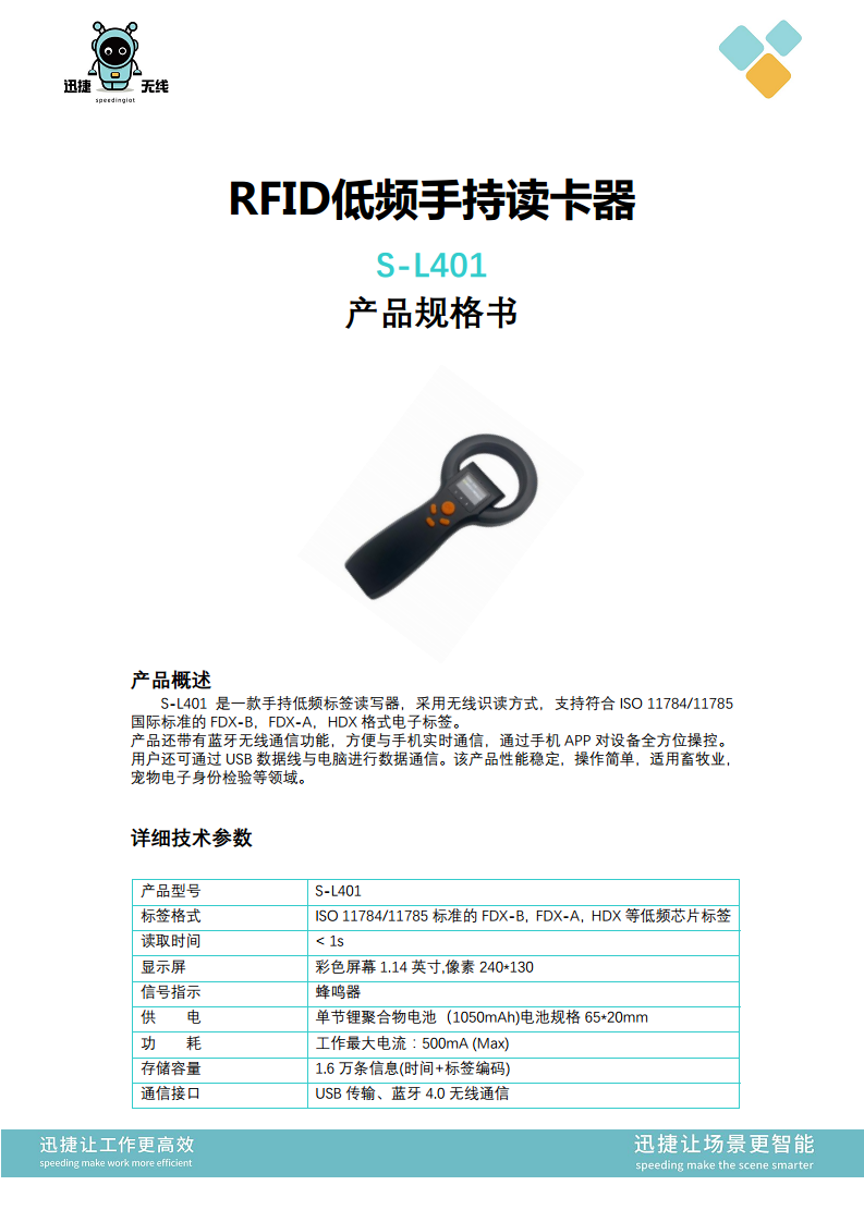 RFID低频手持读卡器图片