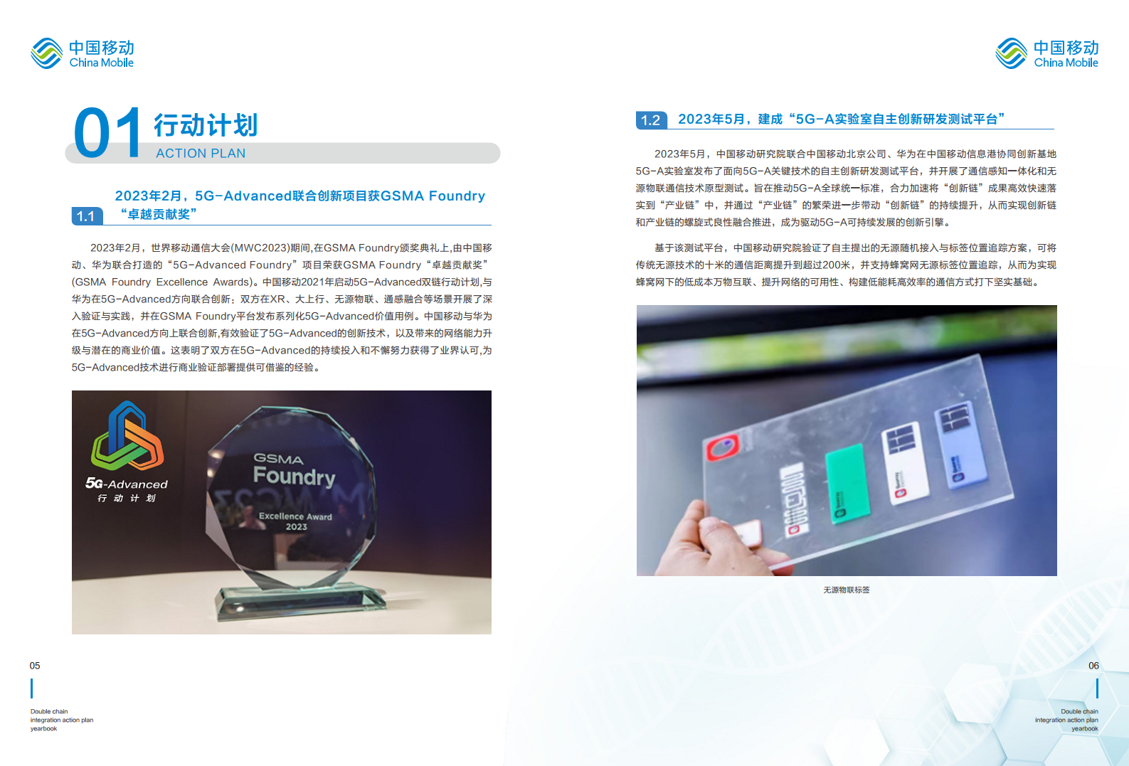 5G-Advanced “创新链-产业链”双链融合行动计划年鉴（2023年版）图片