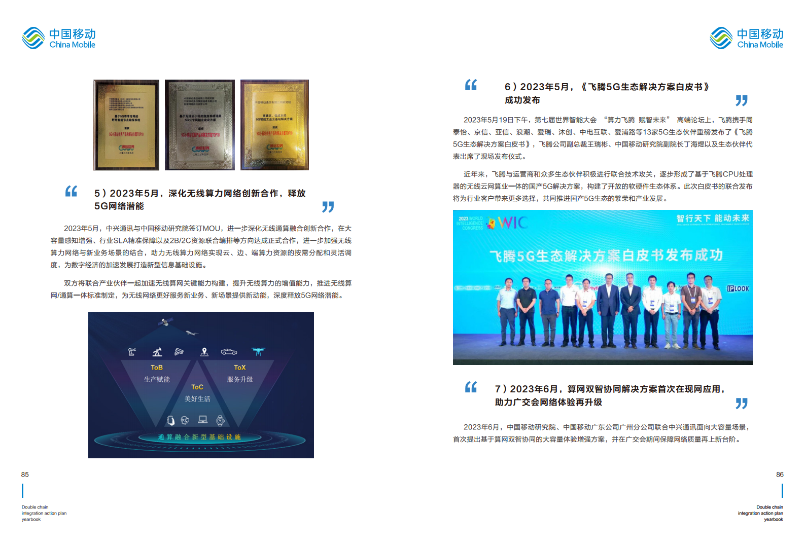 5G-Advanced “创新链-产业链”双链融合行动计划年鉴（2023年版）图片