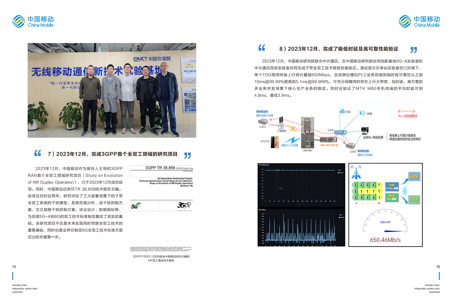 5G-Advanced “创新链-产业链”双链融合行动计划年鉴（2023年版）图片