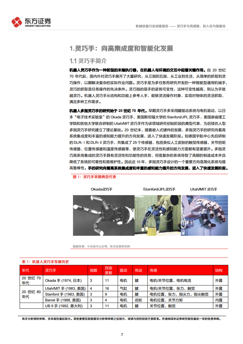 人形机器人系列报告：灵巧手与传感器，拟人化与智能化-东方证券图片