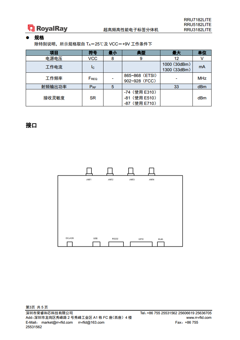 UHF超高频高性能电子标签分体机图片