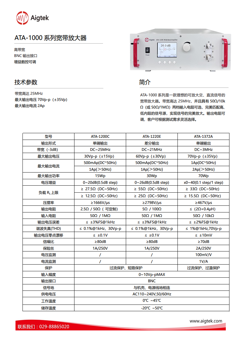 ATA-1000系列宽带放大器图片