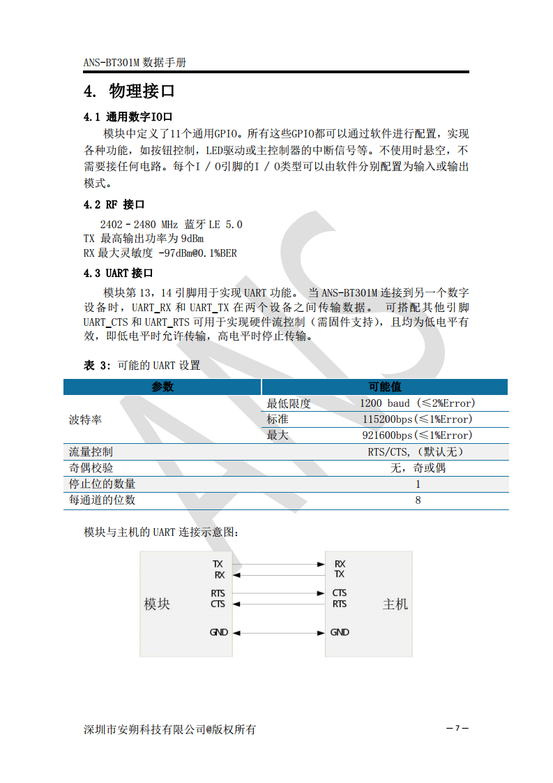 蓝牙5.0音频接收模块可用于蓝牙音响ANS-BT301M图片