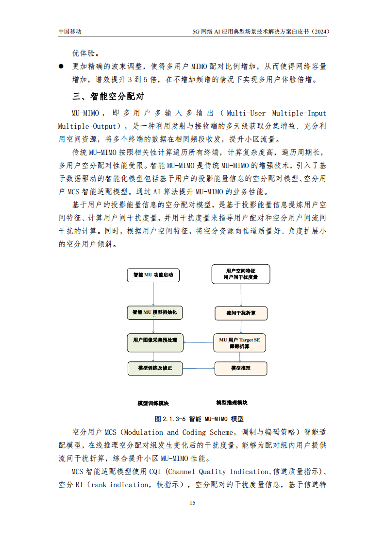 2024年5G网络AI应用典型场景技术解决方案白皮书图片