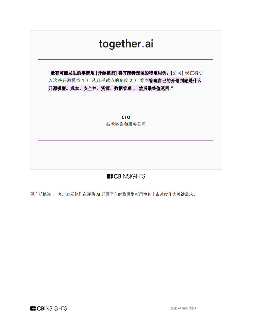 企业AI路线图AI开发平台格局如何转变，改变了购买者评估 ROI用例等的方式报告图片
