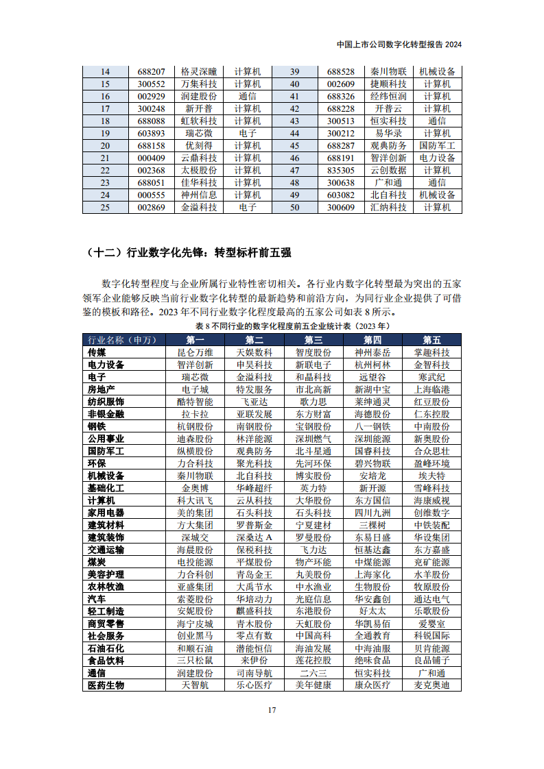 中国上市公司数字化转型报告2024图片