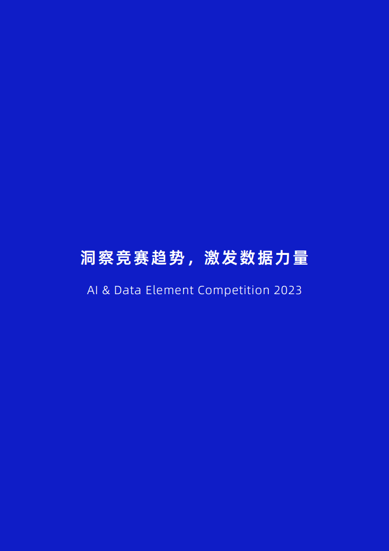 人工智能与数据要素竞赛白皮书2023图片