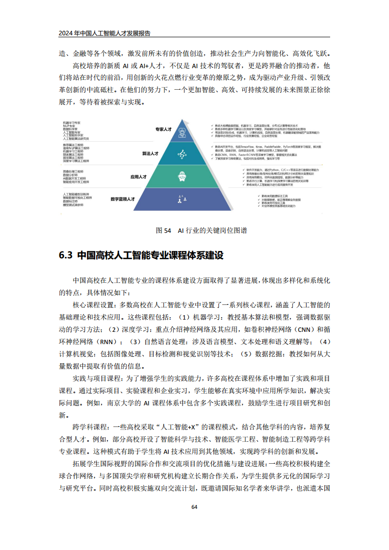 2024年中国人工智能人才发展报告图片