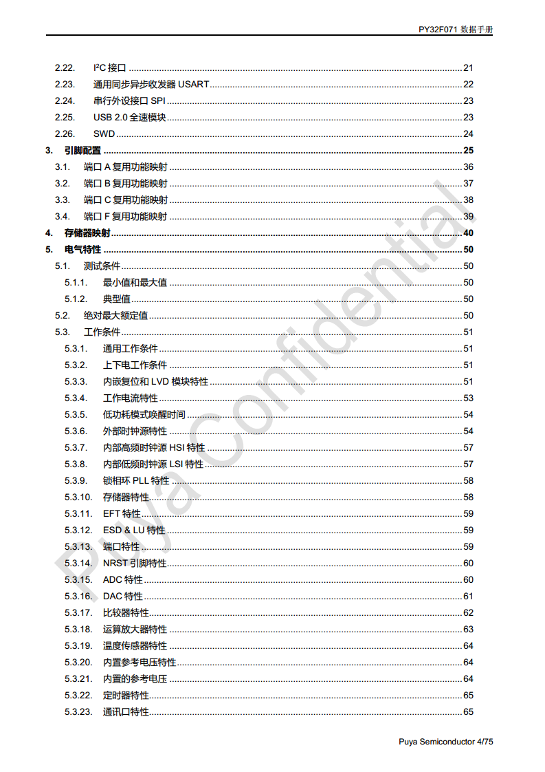 普冉单片机 PY32F071 QFN48 64封装 图片