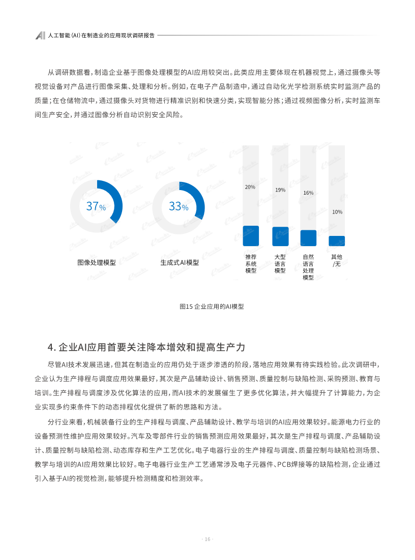 AI人工智能在制造业的应用现状调研报告图片