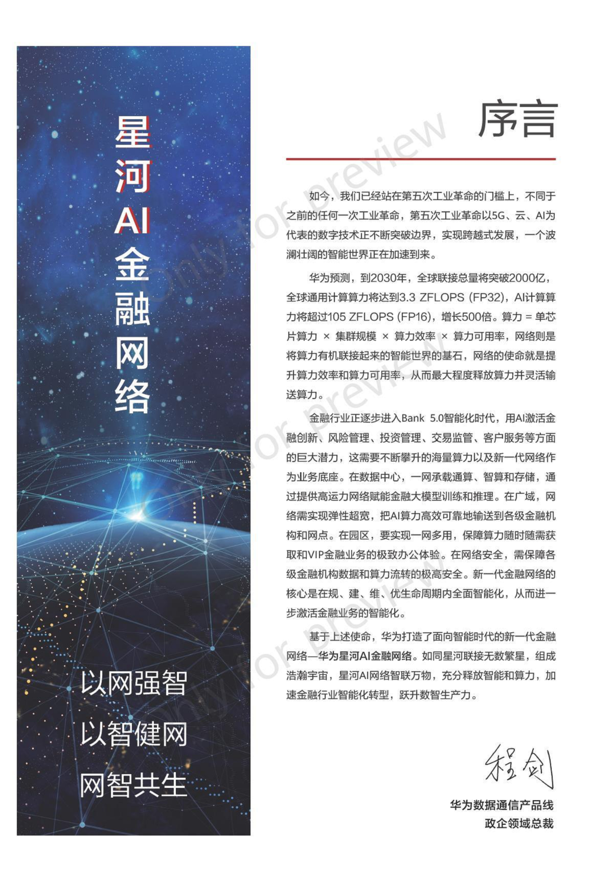 2024华为星河AI金融目标网络白皮书图片