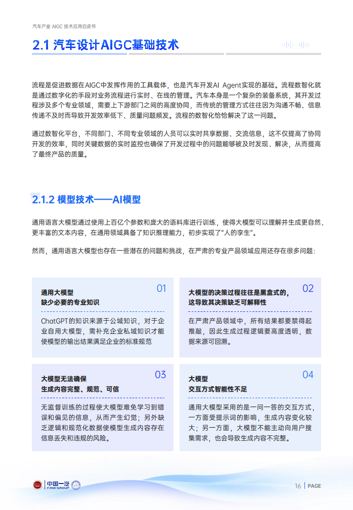 2024年汽车产业AIGC技术应用白皮书图片