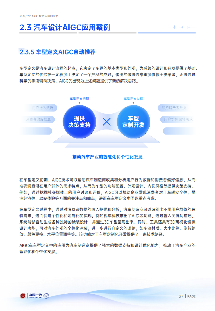 2024年汽车产业AIGC技术应用白皮书图片