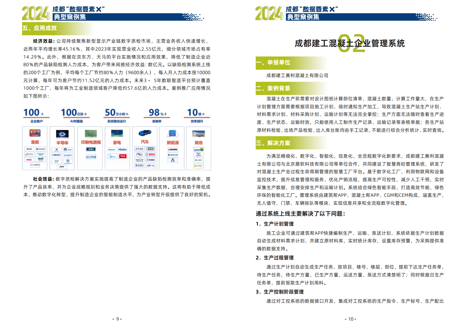 2024年成都“数据要素X”典型案例集图片