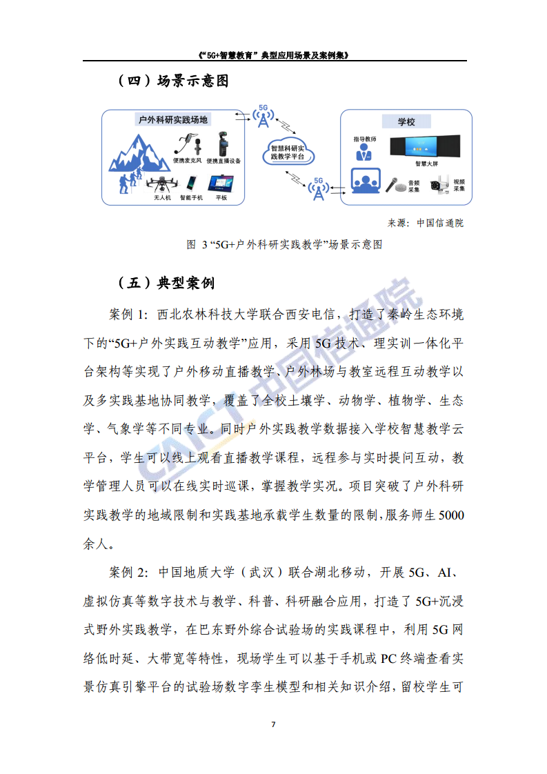 “5G+智慧教育”典型应用 场景及案例集图片