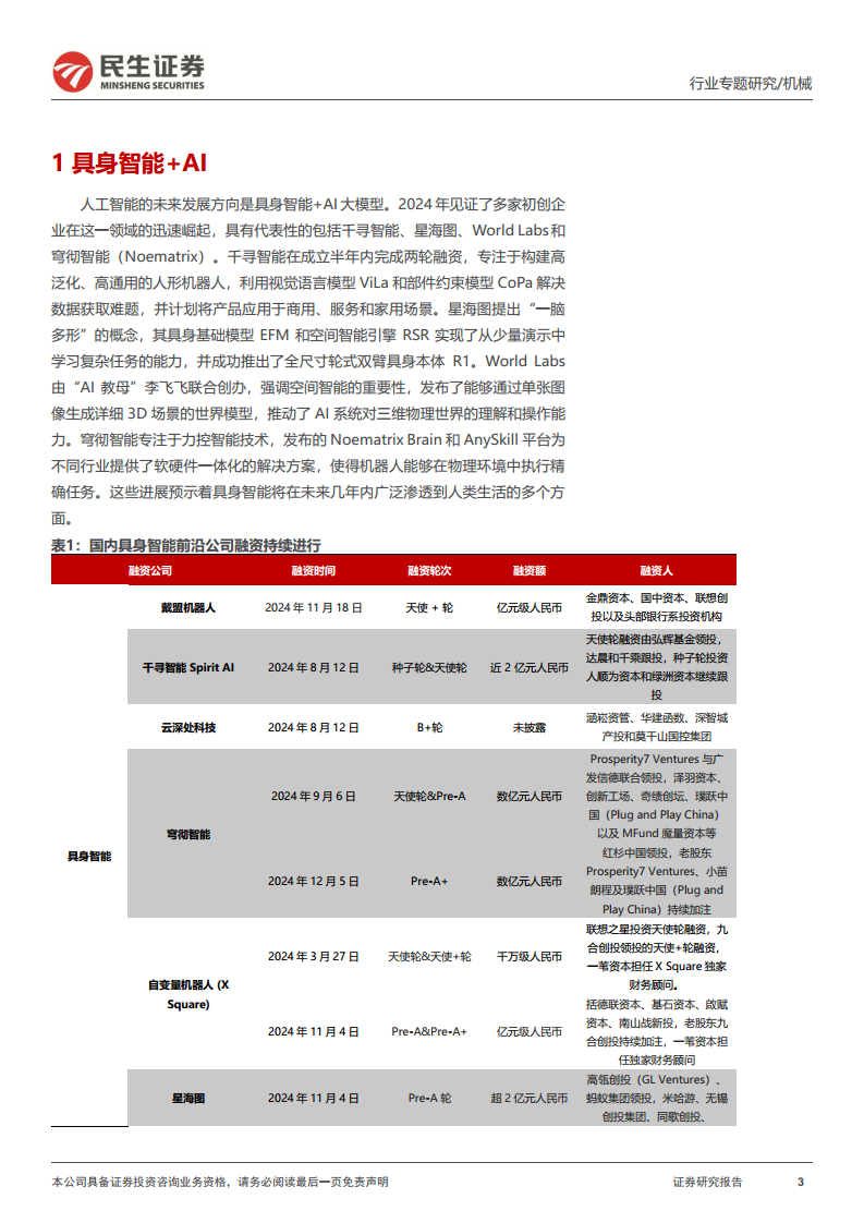 机器人一周解一惑系列：机器人可能延伸新方向，具身智能与特种机器人图片