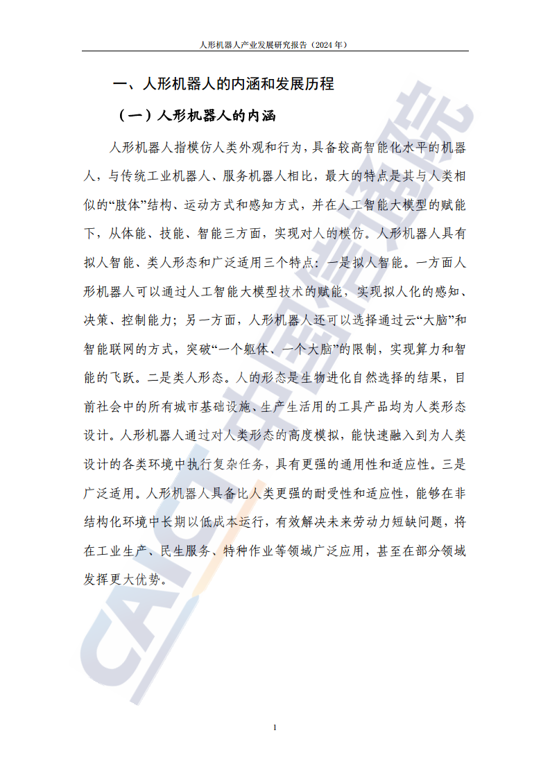 人形机器人产业发展研究报告（2024年）图片