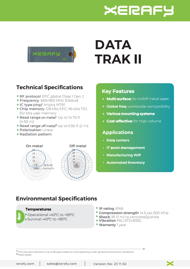 Data Trak II 电子标签图片