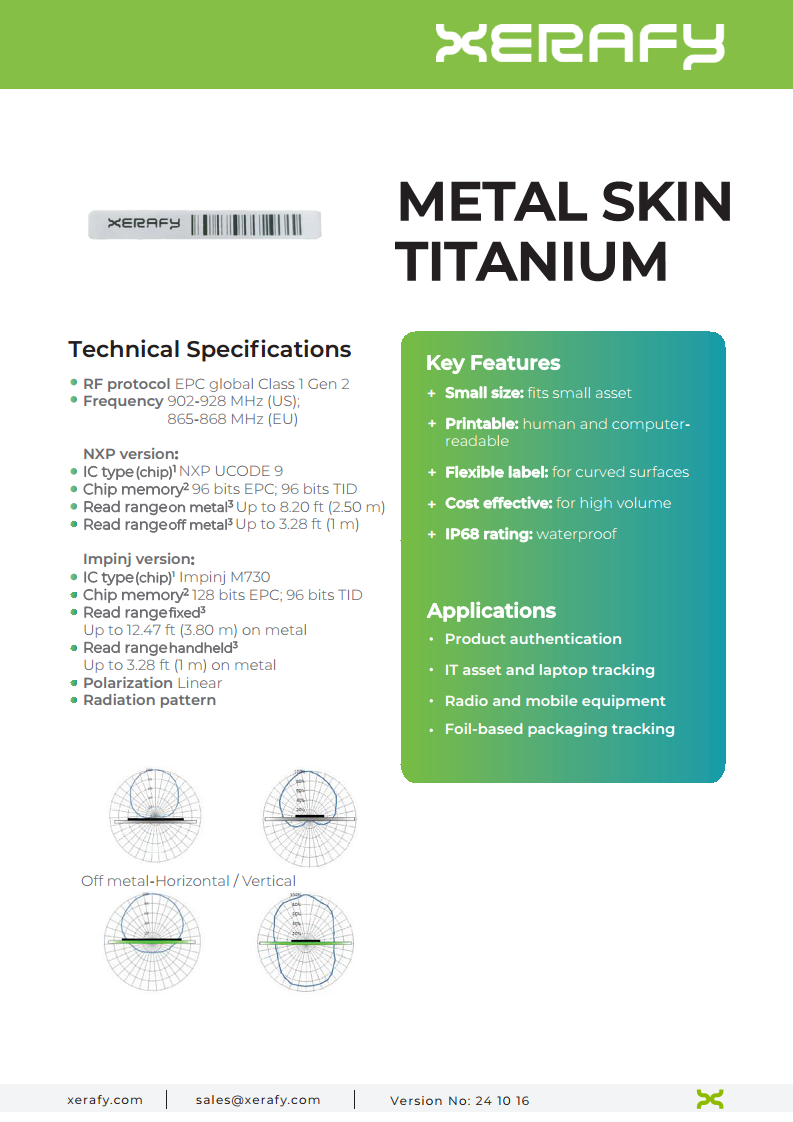 Metal Skin Titanium 可打印柔性标签图片