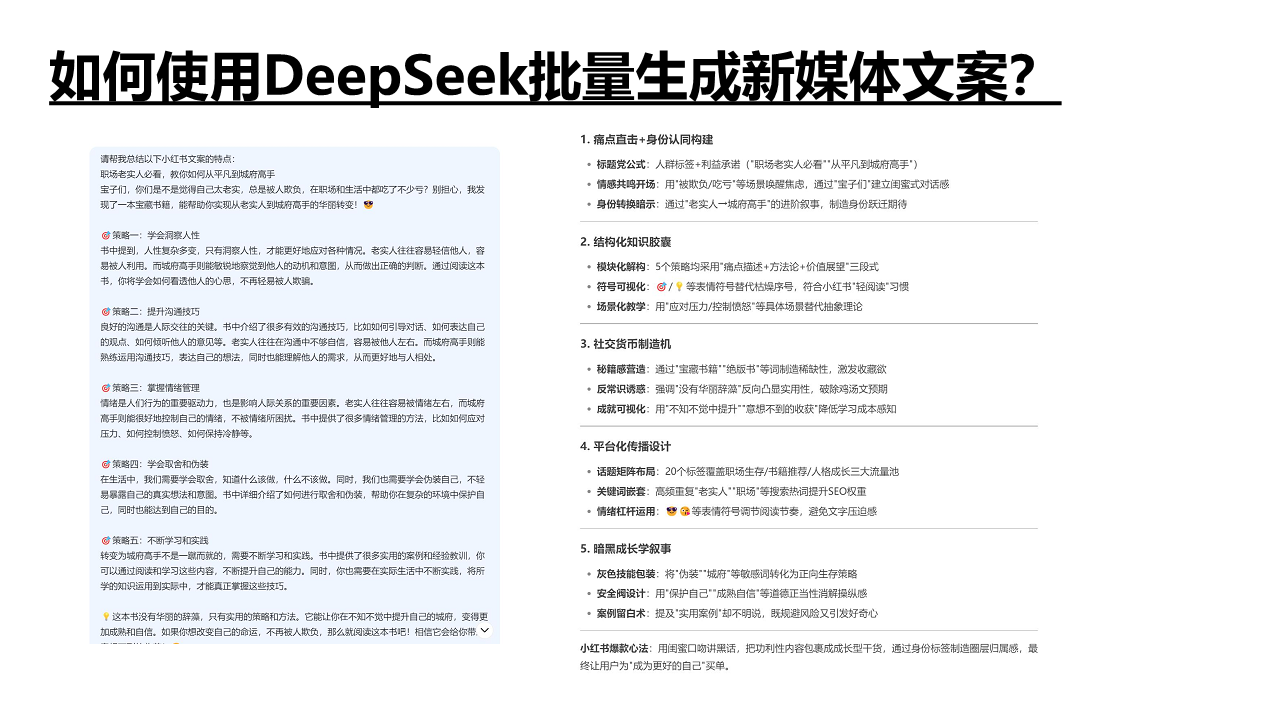 DeepSeek如何赋能职场应用？——从提示语技巧到多场景应用图片