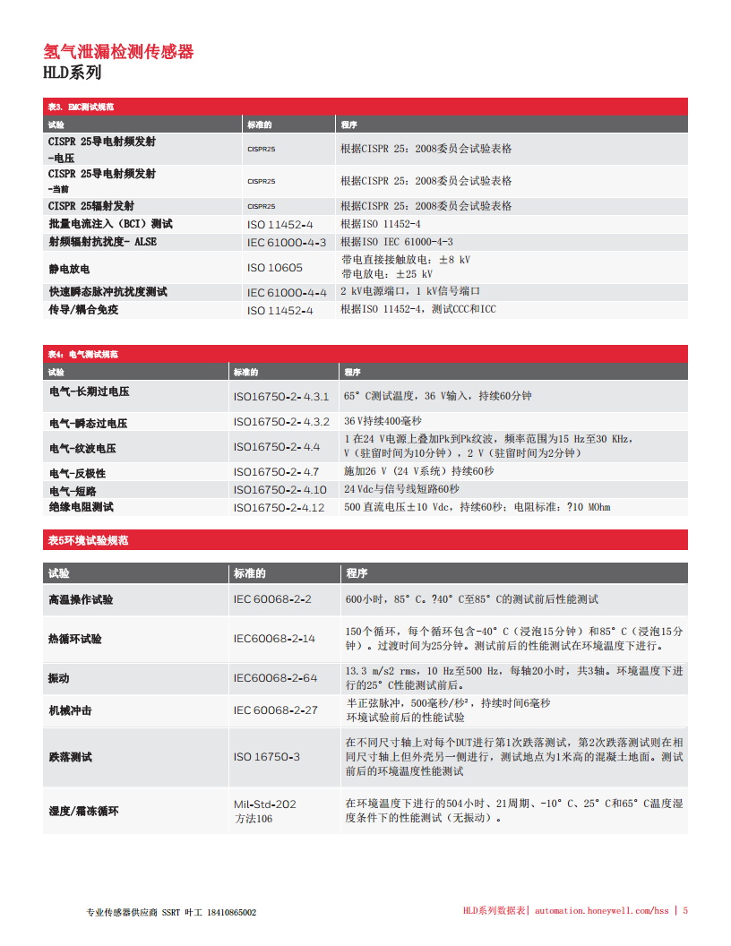 霍尼韦尔HLD-111-111-001 氢气泄露监测传感器图片